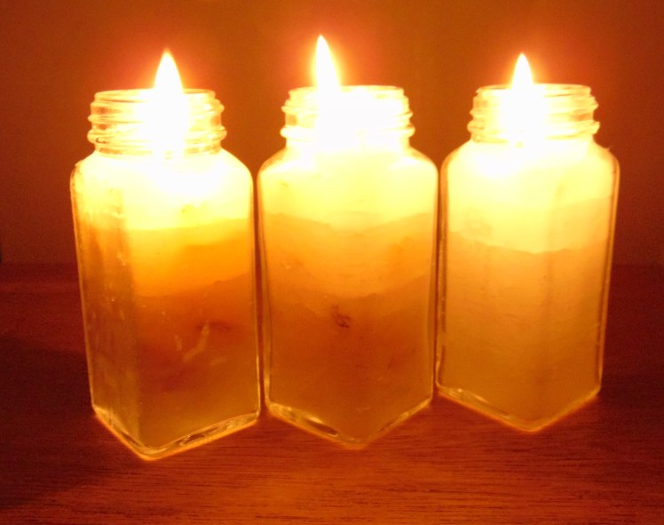 Lit candles
